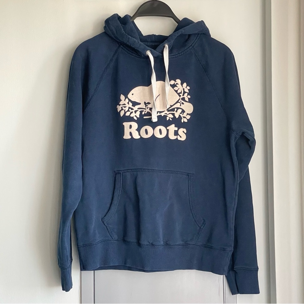 ROOTS Navy Classic Logo Hoodie